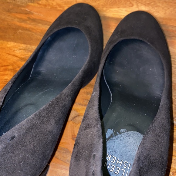 Eileen Fisher Black Suede Heels Women’s 9 - Picture 9 of 9